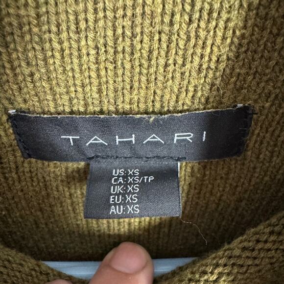 Tahari Funnel Neck Long Sleeve Pullover Knit Sweater US Women's XS - Picture 6 of 8